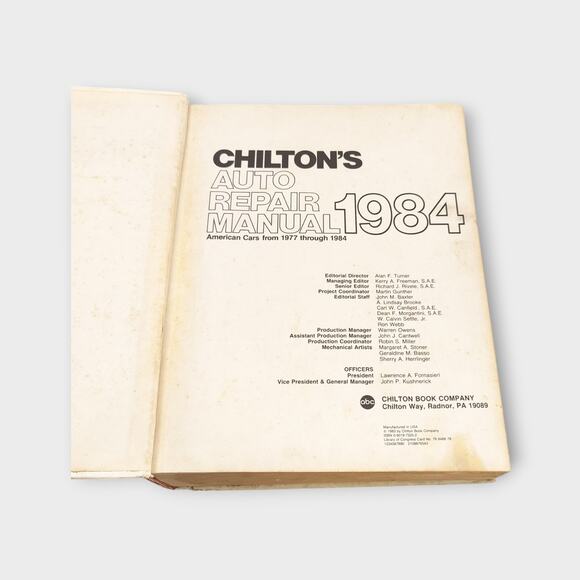 CHILTON'S 1984 Auto Repair Manual American Cars From 1977 Through 1984 - Picture 8 of 8